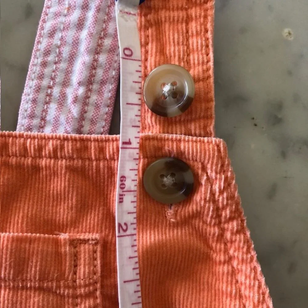 RALPH LAUREN Y2K Corduroy Orange Overall Jumper Dress 4